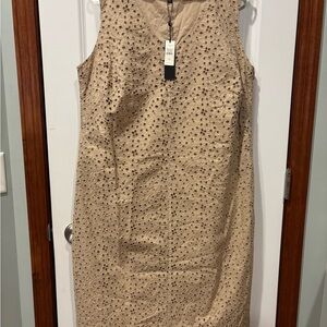 Talbots Elegant Khaki Sleeveless Dress NEW WITH TAGS!